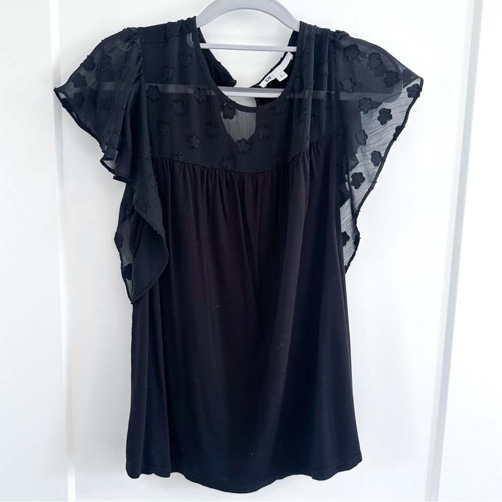 Black Flowy Blouse